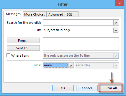 clear filters