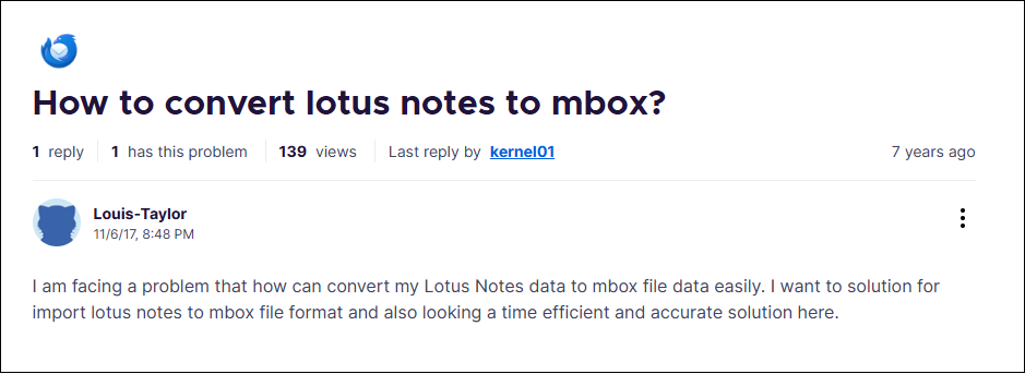 export lotus notes to mbox