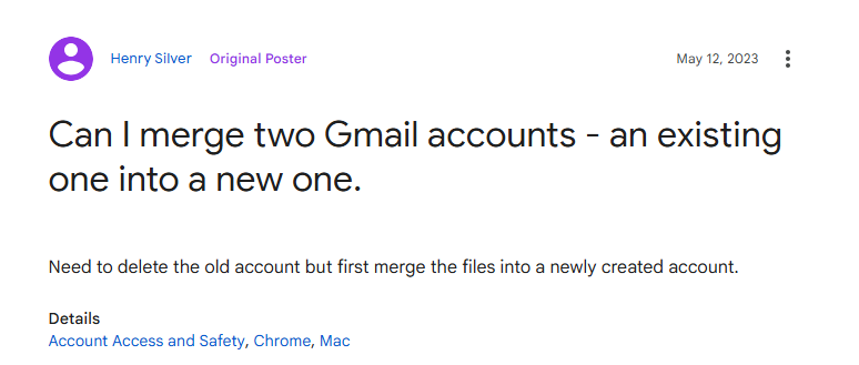 how do i combine 2 gmail accounts