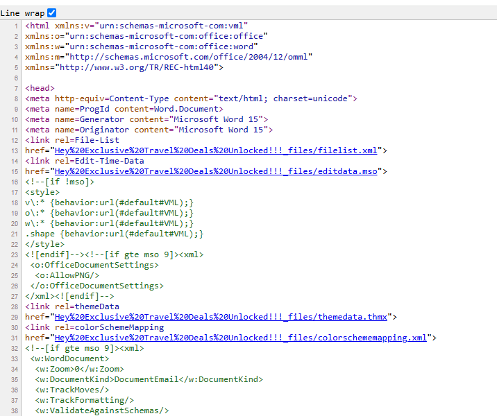 view source code of html email body in outlook