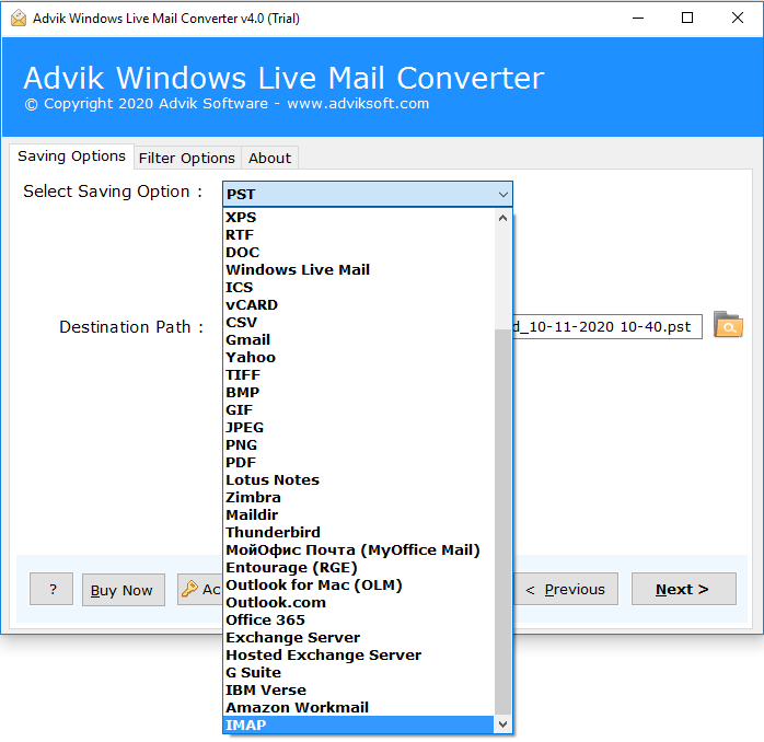 rom the list of email services, choose ProtonMail