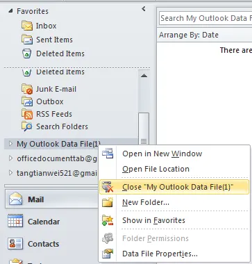outlook out of memory and system resources