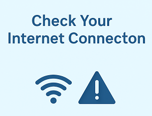 check internect connection before you check hotmail not working