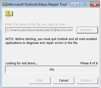 Browse to the PST file you want