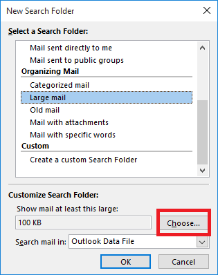 select large mail