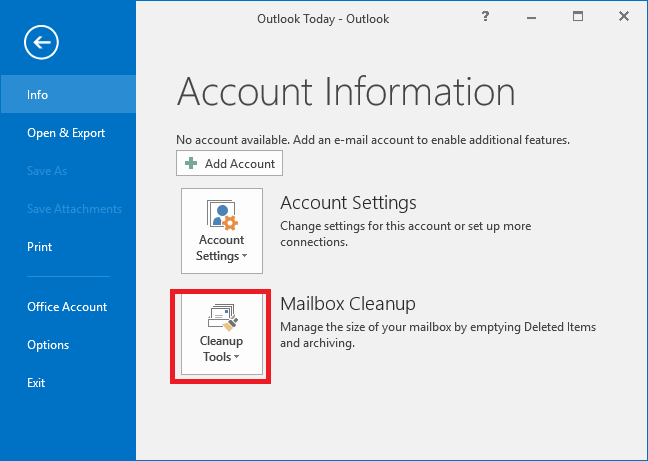 click Mailbox Cleanup