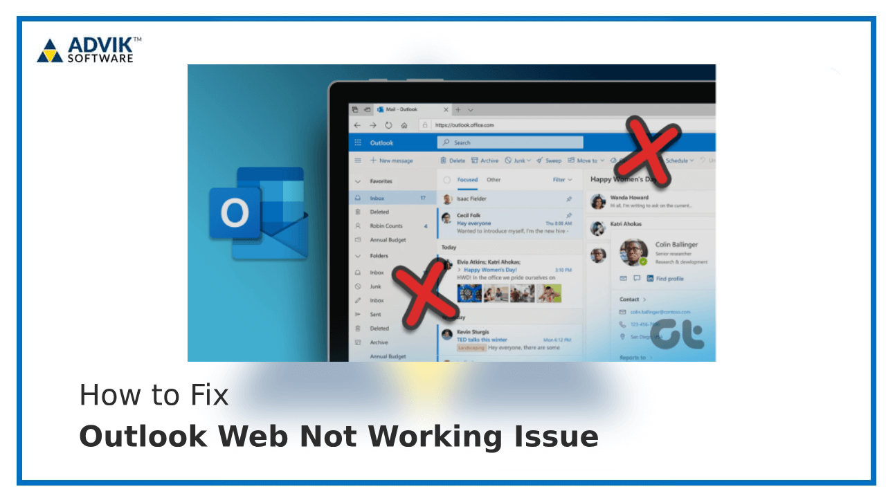 Outlook web not working