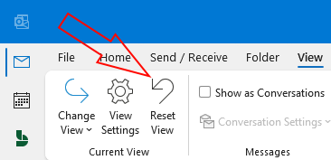 click on the Reset View option