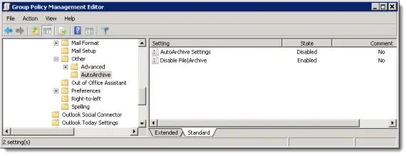 Outlook Data Files Usage is Disabled on This Computer