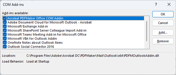 disable add-ins