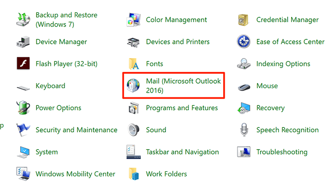 Open the Control Panel