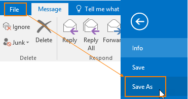 click on Save As