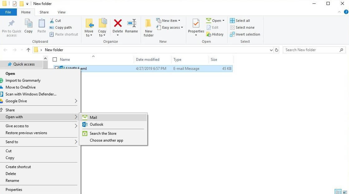 Convert EML to MHT