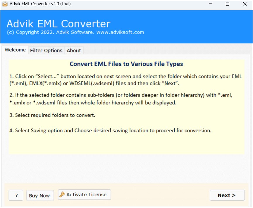 Run the eml to mht converter