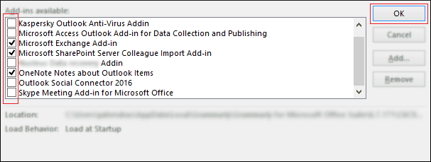 Not Implemented Error in Outlook