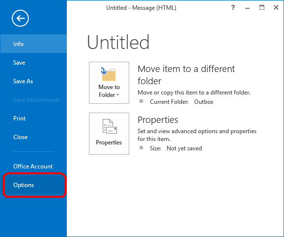 go to File >> Options
