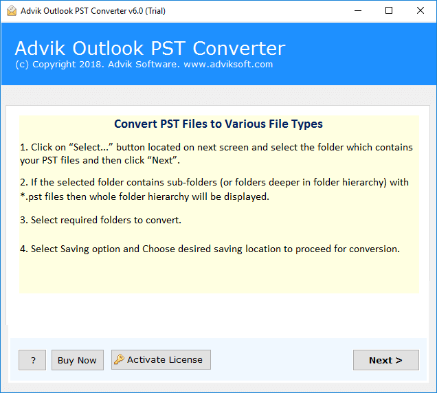 Run the PST to TGZ Converter