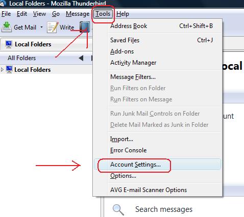 select Account Settings