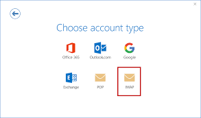 Choose IMAP as the account type