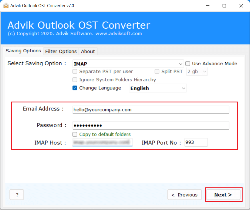 Enter GoDaddy email account login details