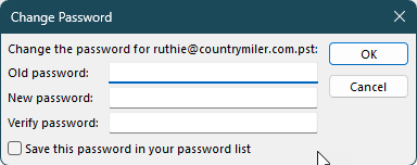 remove forgotten password from pst file