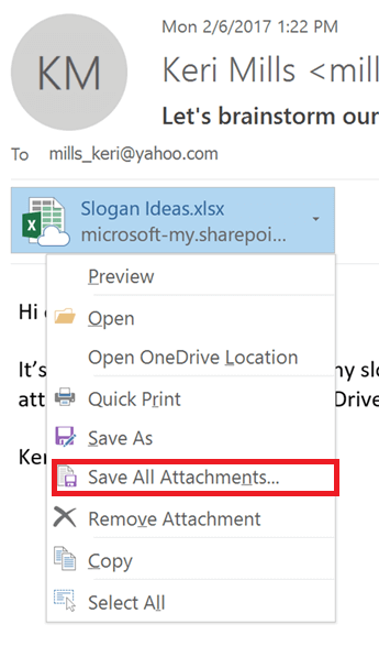 choose the Save All Attachments