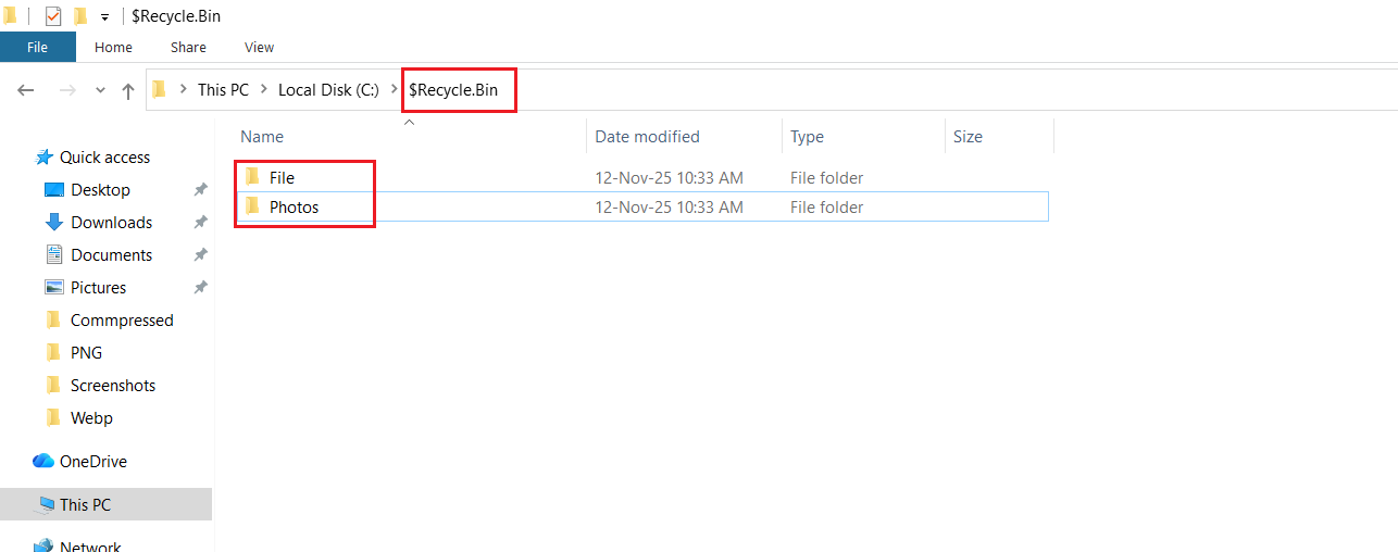 recover hidden files using $recycle.bin
