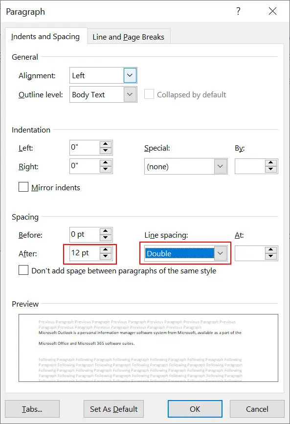 click on Set as Default