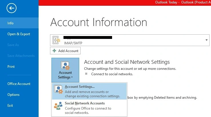 click on Account Settings