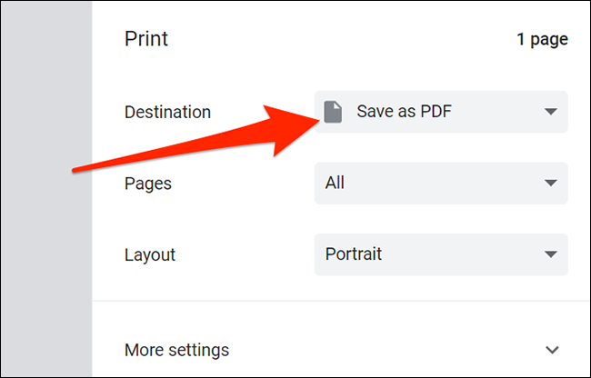 select Save as PDF