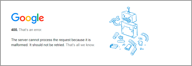 gmail error 400 query