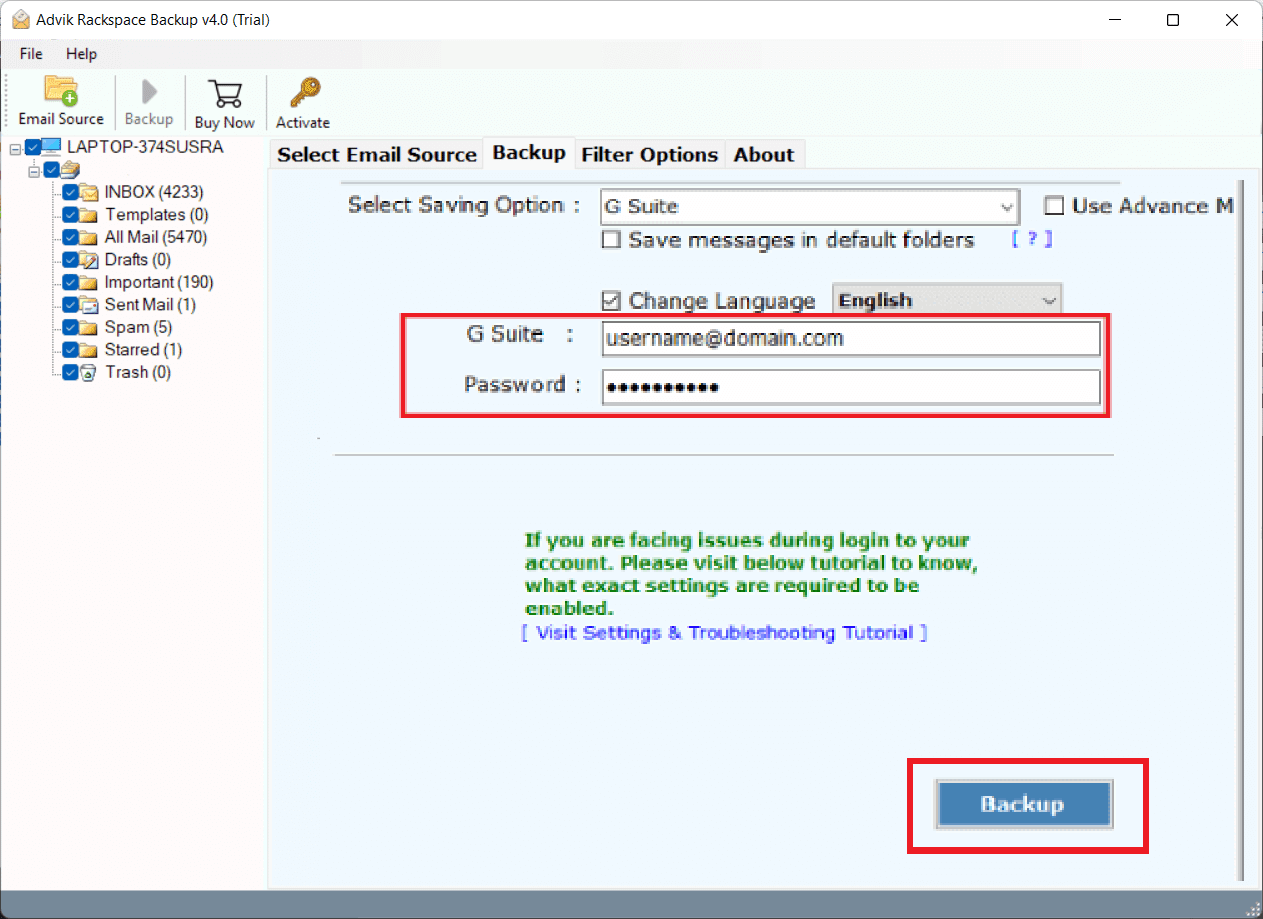 migrate Rackspace to Google Workspace