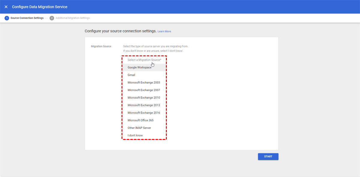 Select Other IMAP Server