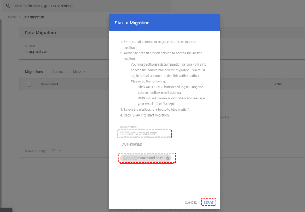 click on Start button