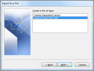Select Export to a File