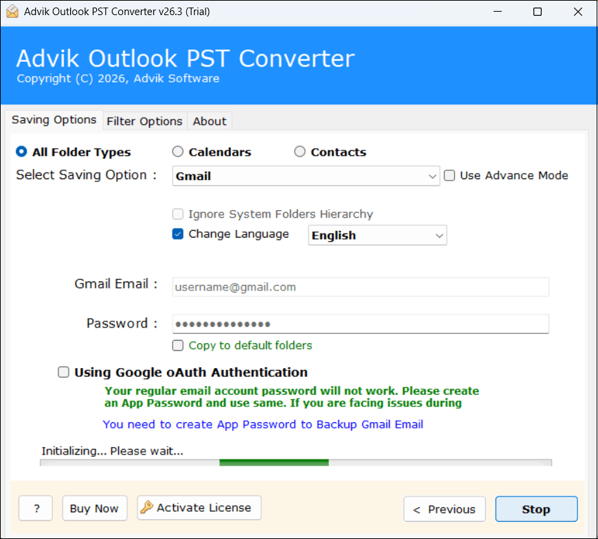 import pst to gmail