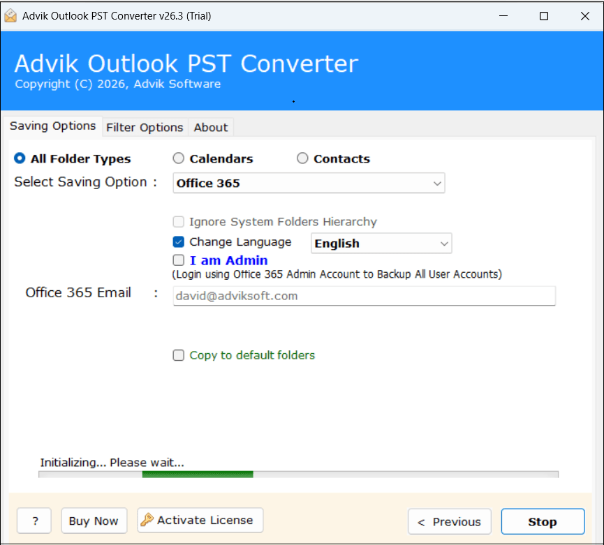 import pst to ooffice 365