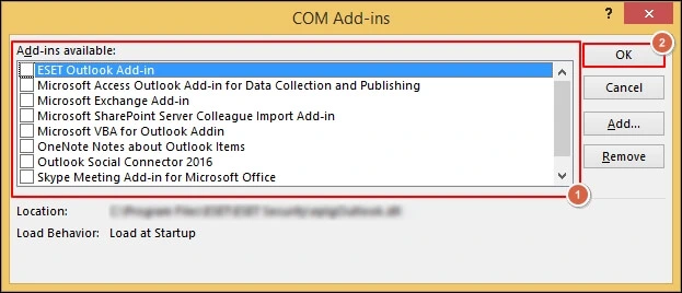 Disable all Add-ins