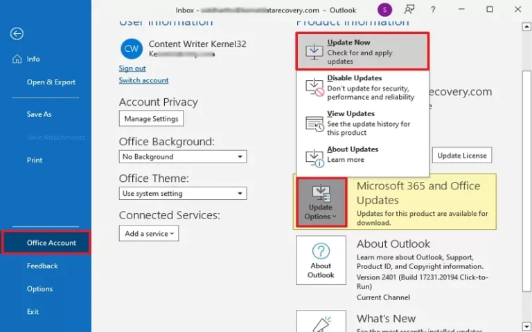 Outlook Crashes When Sending Email
