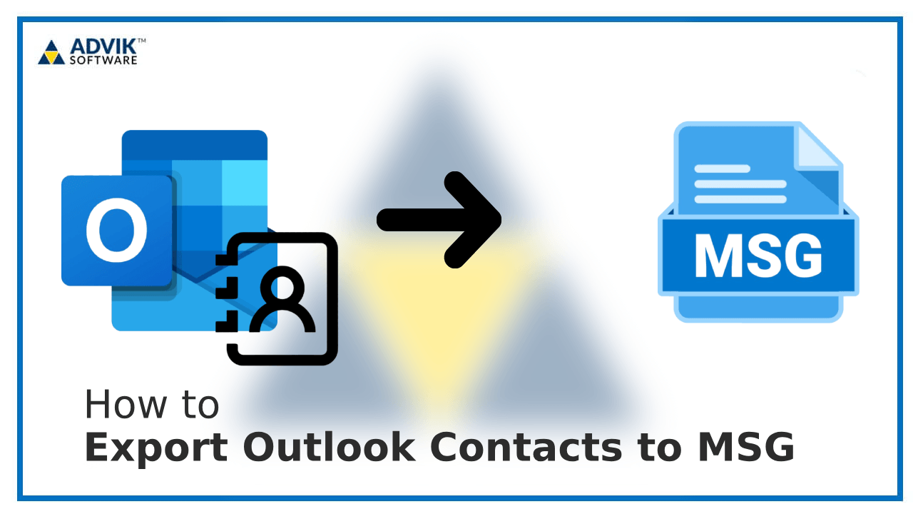 export Outlook contacts to MSG