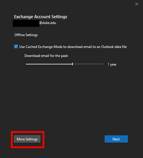 Click in More Settings