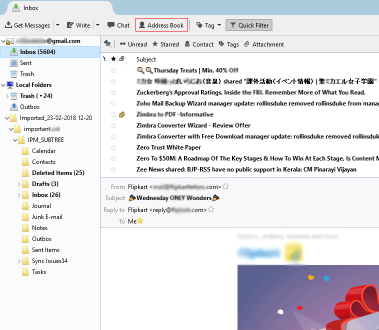 Click on the Address Book