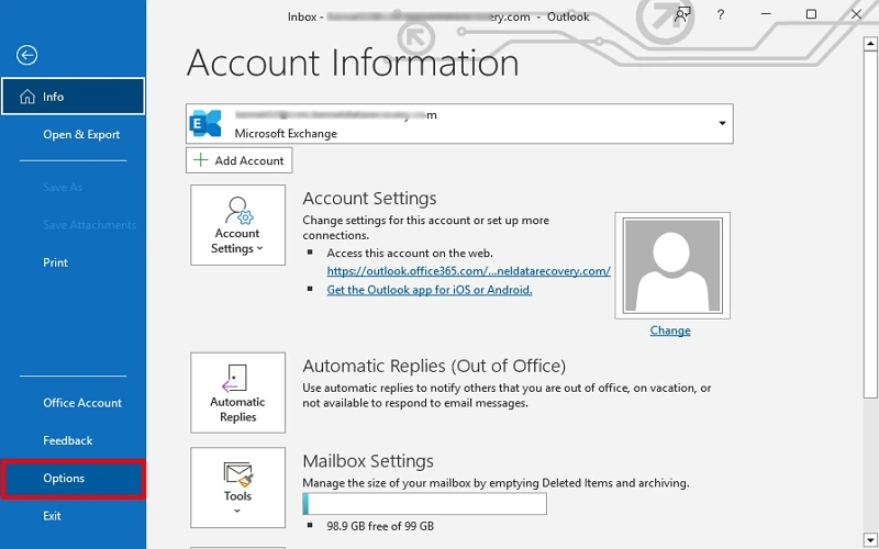 click File >> Options