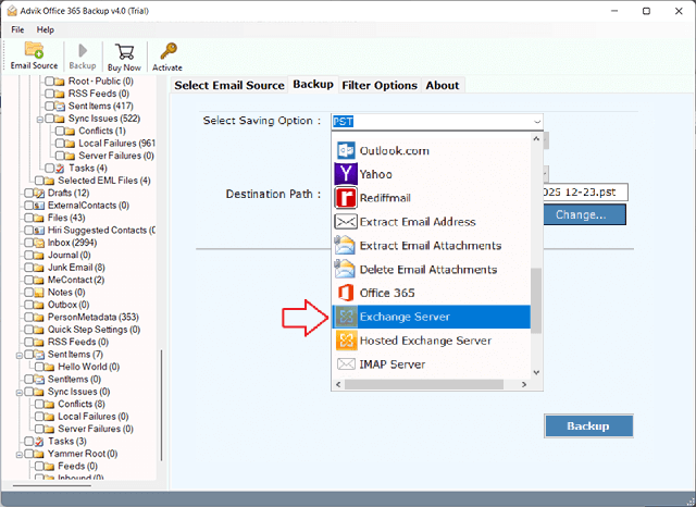Select Exchange Server