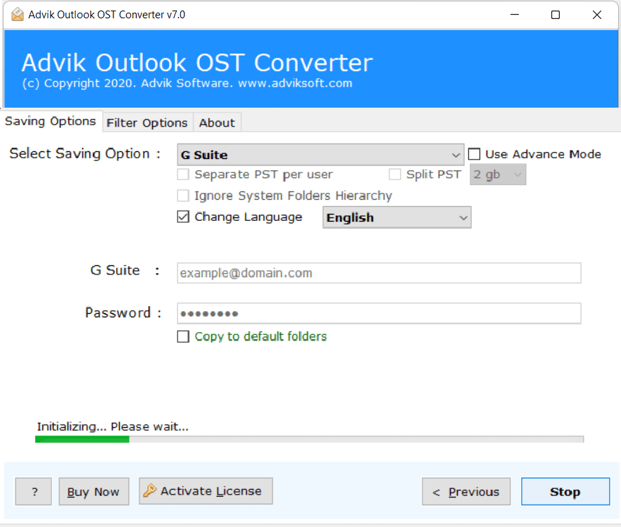 import OST to Google Workspace