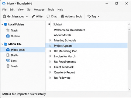 import MBOX to Thunderbird