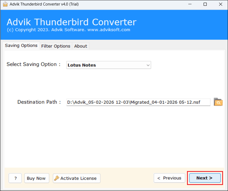 Click on the Convert button