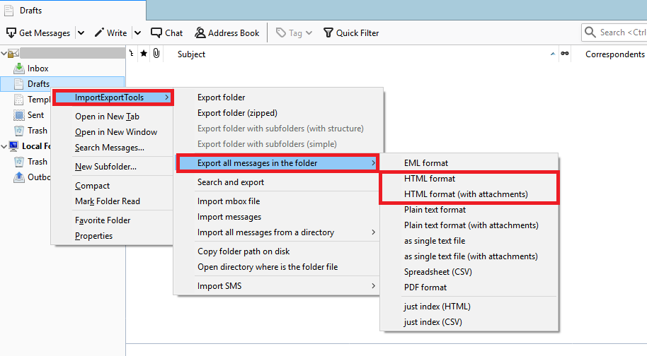 File > Save As & choose HTML format