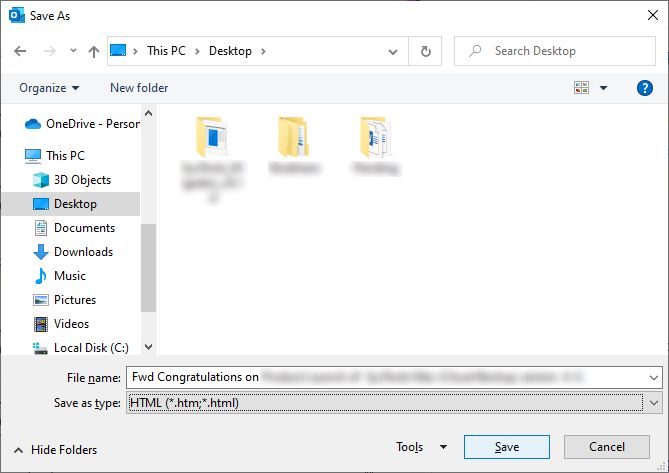 click on the Save