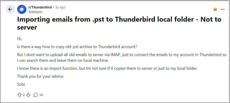 pst to thunderbird query